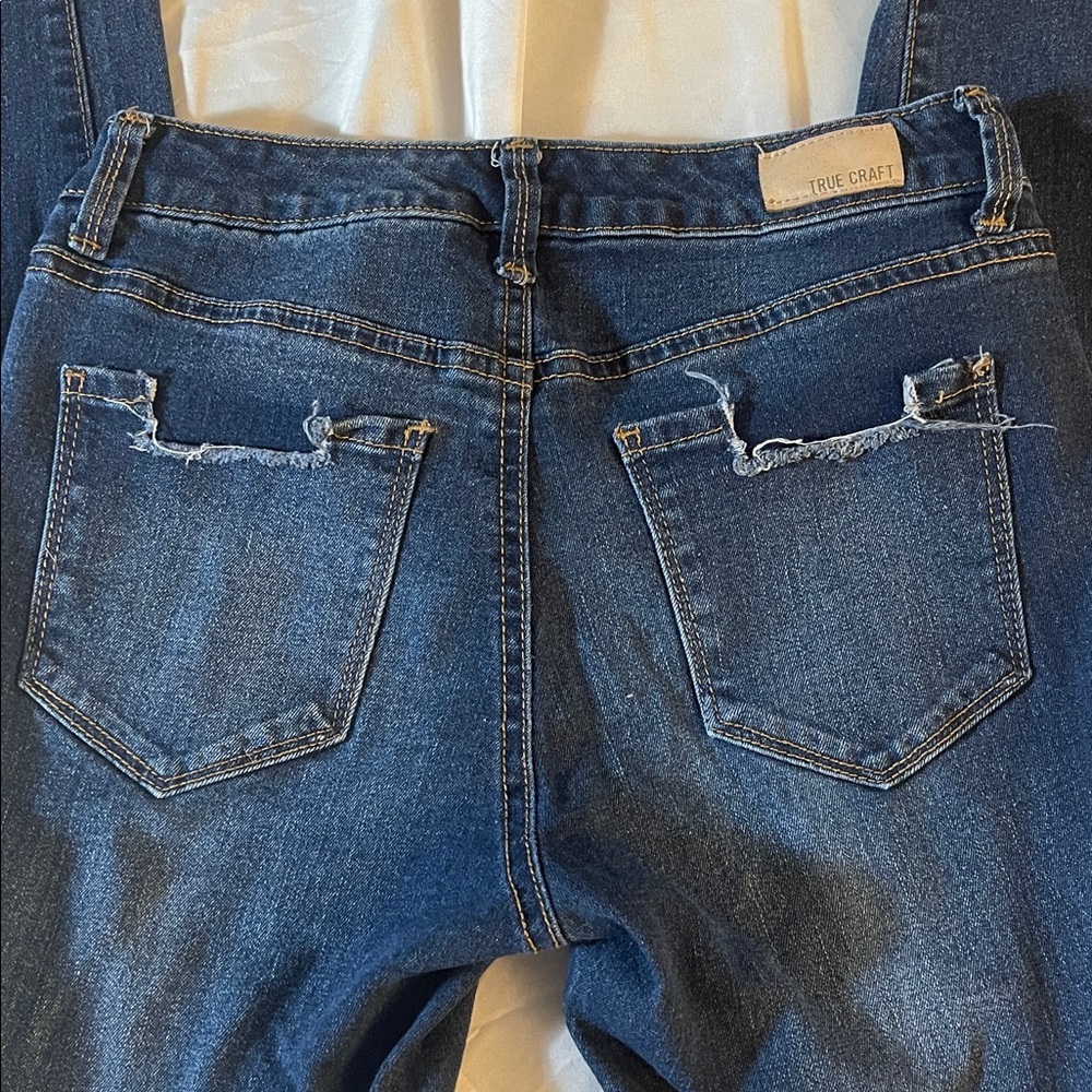 True Craft Mid Rise Skinny Jeans Size 3 Distressed Medium Wash Stretch Denim - Picture 14 of 14
